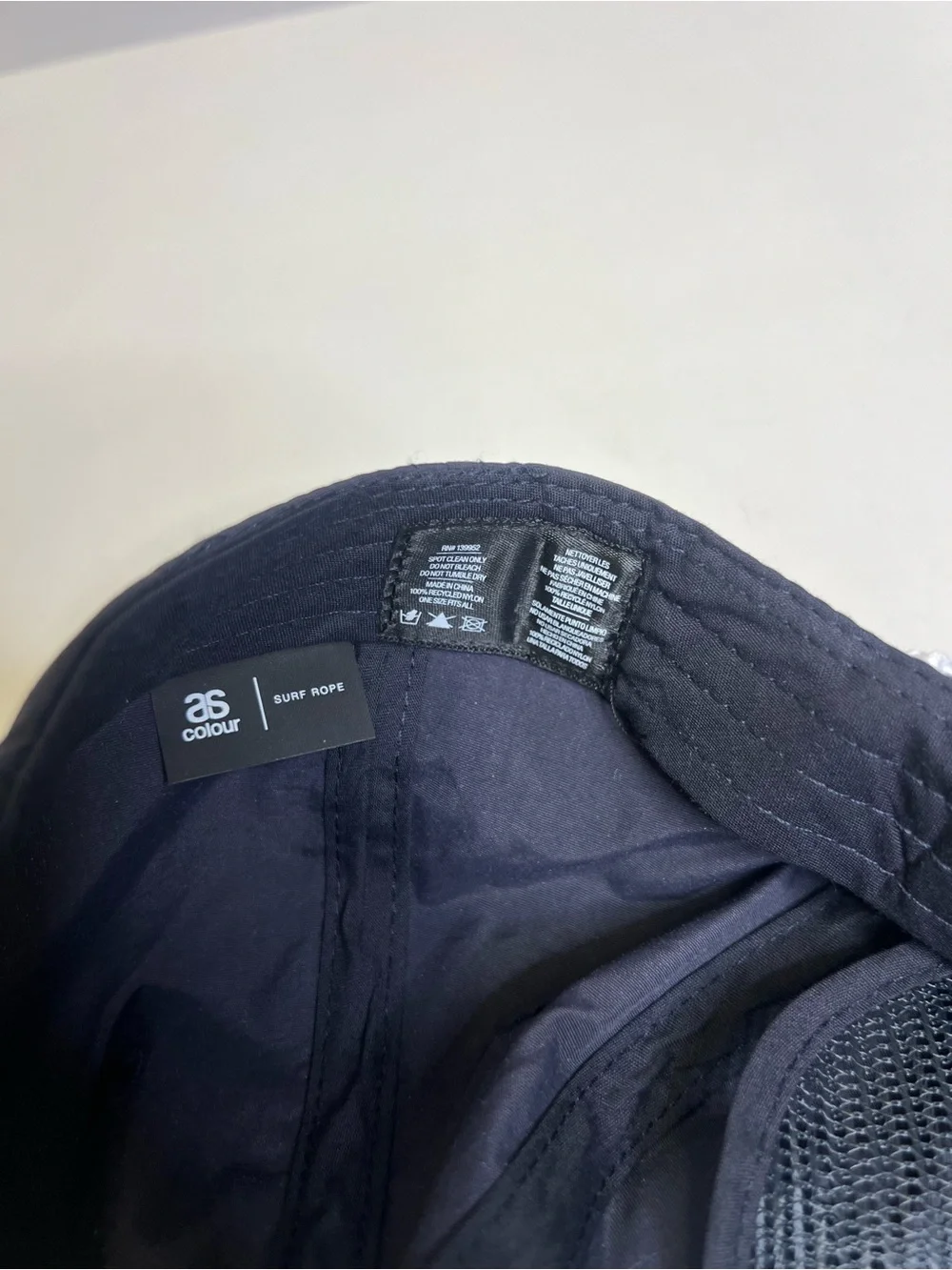 Latchkey Navy Rope-Trim Cap with Orange Can Patch
